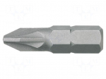 Screwdriver bit | Pozidriv&reg; | PZ2 | 1/4" | Overall len: 25mm | 20pcs.
