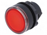 Switch: push-button | Stabl.pos: 1 | 22mm | red | IP66 | Pushbutton: flat