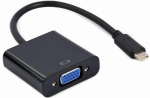 Adapter USB Type-C Male - VGA Female 15 cm Black