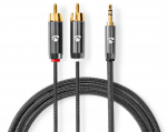 Cable Nedis AUX 3.5mm - 2x RCA 1m