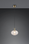 Trio Elvezia pendant E27 matt brass/transparent gaismeklis R36771052 4017807682045