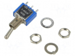 Switch: toggle | Pos: 2 | SPDT | ON-ON | 3A/250VAC | 4A/30VDC | 5000