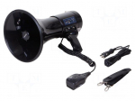 Signaller: magaphone | voice message,siren | black | ABS | 90W