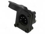 Connector: XLR | socket | male | AXS | 7.5A | 133V | PIN: 5 | IP65 | straight