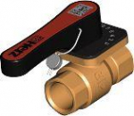2-way ball valve w.handle 1" FF, HERZ