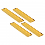 Set of 4 Concerto Ocra Rectangular Trays - Yellow, 32 x 8 cm