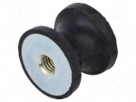 Vibration damper | M8 | &Oslash;: 30mm | rubber | L: 25mm | H: 8mm | 597N | 95N/mm