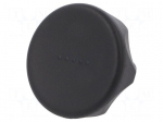 Knob | &Oslash;: 45mm | Ext.thread: M10 | 20mm | technopolymer (PA) | Cap: black