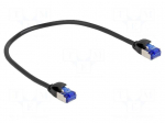 Patch cord | S/FTP | Cat 6a | RJ45 plug,both sides | 0.25m | LSZH,TPE
