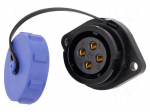 Connector: circular | socket | female | PIN: 4 | IP67 | SY21 | 30A | 500V