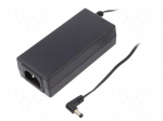 Power supply: switched-mode | 24VDC | 2.7A | Out: 5,5/2,1 | 65W | 0&divide;40&deg;C