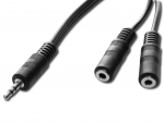 goobay Dual 3.5 mm Female to Single 3.5 mm Male Stereo Adapter Cable, 20 cm