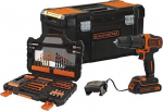 BLACK + DECKER cordless hammer drill BDCHD18S1KA, 18Volt