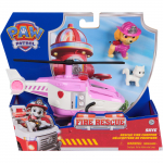 Spin Master Paw Patrol Fire Rescue - Skye's Rescue Helicopter, Toy Vehicle with Skye Dog Figure and Cat Figure