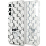 Karl Lagerfeld KLHCS23FEHNCMKLT Samsung S23 FE S711 caurspīdīgs cietais maciņ&scaron; Monogram Choupette