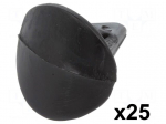 Trim clip | 25pcs | Fiat | OEM: 7684263 | L: 17.3mm | polyamide | black