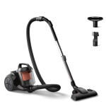 Philips | Vacuum cleaner | XB1142/10 1000 series | Bagless | Power 800 W | Dust capacity 1.3 L | Rich black/Coral moody