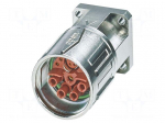 Connector: M23 | socket | PIN: 15 | crimped | straight | IP67 | 8A | 50V