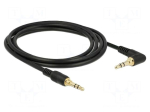 Cable | Jack 3.5mm 3pin plug,Jack 3.5mm 3pin angled plug | 2m