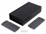 Enclosure: multipurpose | with panel | TEKAL | X: 85mm | Y: 160mm | black