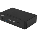 Lindy 2 Port KVM Switch, DisplayPort 1.4, USB 3.0 & Audio (black)