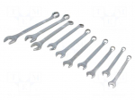 Key set | combination spanner | tool steel | Pcs: 10