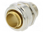 Straight terminal connector | Thread: metric,inside | brass | IP40
