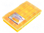 Container: compartment box | 290x185x46mm | yellow | polypropylene