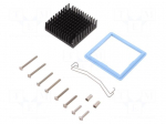 Heatsink: extruded | grilled | black | L: 45mm | W: 45mm | H: 14.5mm
