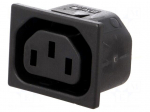 Connector: AC supply | socket | female | 10A | 250VAC | IEC 60320