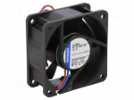 Fan: DC | axial | 60x60x25mm | 35m3/h | 27dBA | slide bearing | 4100rpm