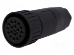 Connector: circular | plug | Series: CM | IP67 | PIN: 17 | female | 4A | 50V