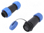 Connector: circular | male + female | PIN: 12 | 3A | IP67 | 500V