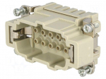 Connector: rectangular | male | Han E | PIN: 10 | 10+PE | size 10B | 16A