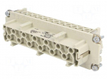 Connector: rectangular | female | EPIC H-BE | PIN: 24 | 24+PE | 16A | 500V