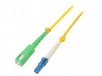 Fiber patch cord | LC/UPC,SC/APC | 25m | LSZH | yellow | Wire dia: 3mm