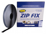 Tape: velcro | W: 20mm | L: 25m | Thk: 2.1mm | synthetic rubber | black