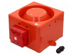 Signaller: lighting-sound | 230VAC | siren,flashing light | red