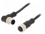 Cable: for sensors/automation | PIN: 5 | M12-M12 | 1m | plug | plug | 60V