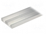 Heatsink: extruded | grilled | TO3 | natural | L: 1000mm | W: 135mm | raw