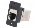 Coupler | Slim | Cat: 5e | shielded | 8p8c | RJ45 socket,both sides