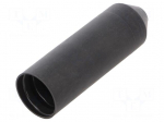Heat shrink cap | glued | 20mm | black | crosslinked polyolefin POX