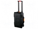Case | tool case | with wheels | black | ABS | Body dim: 559x355x239mm