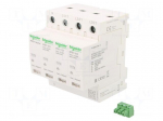 Surge arrester | Type 1+2 | Poles: 3+N | for DIN rail mounting | IP20