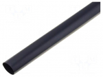 Heat shrink sleeve | glueless | 2: 1 | 76mm | L: 1m | black | polyolefine