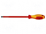 Screwdriver: insulated | slot | 10x1.6mm | Blade length: 200mm | 1kVAC