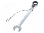 Wrench | double-sided,rattle,combination spanner | 17mm | steel