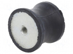Vibration damper | M10 | &Oslash;: 55mm | rubber | L: 45mm | H: 10mm | 1818N | DVC.3