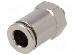 Push-in fitting | straight | -0.95&divide;20bar | nickel plated brass