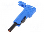 Laboratory connector: 4mm banana | plug | 30A | 60VDC | blue | 2.5mm2